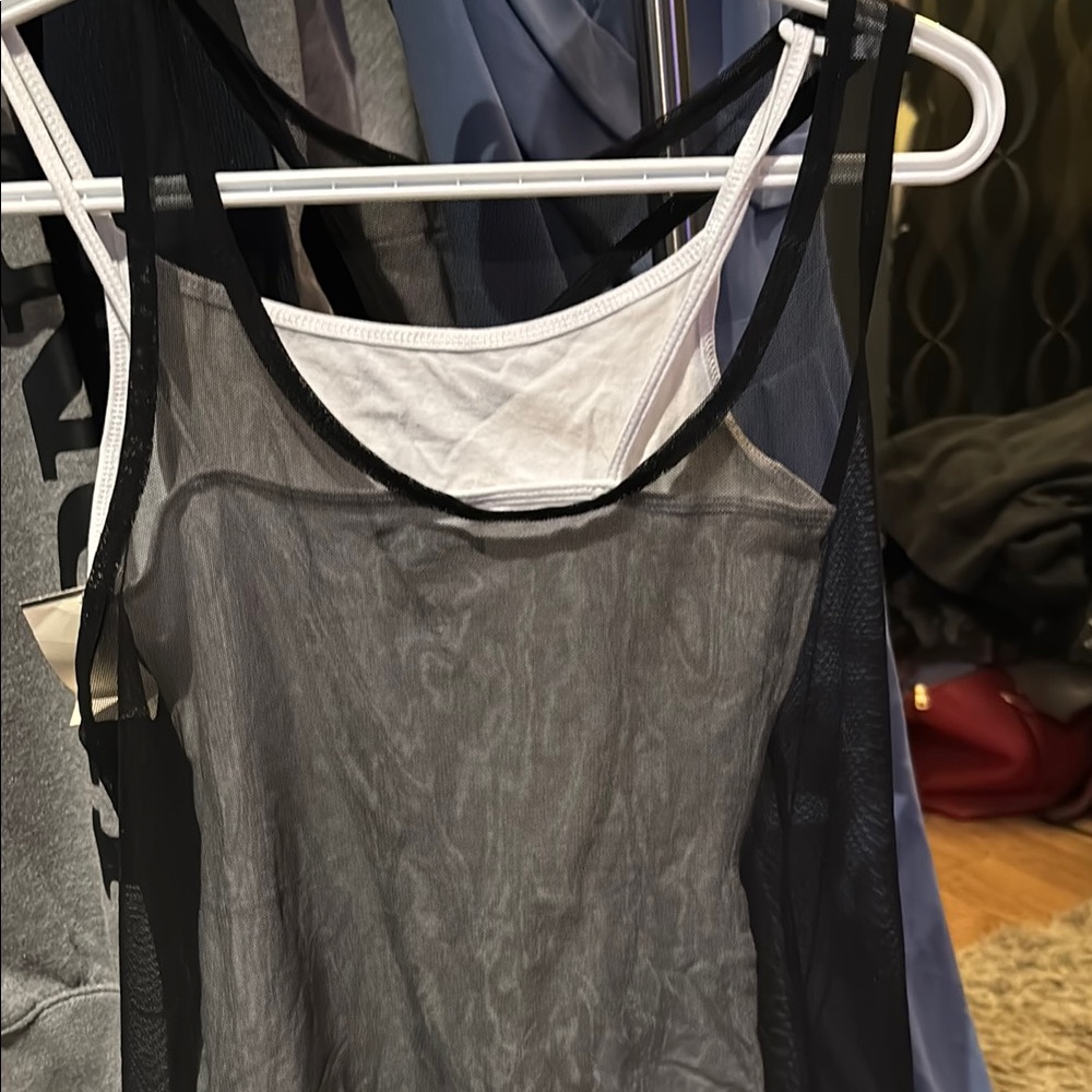 Black Sheer Tank Top
